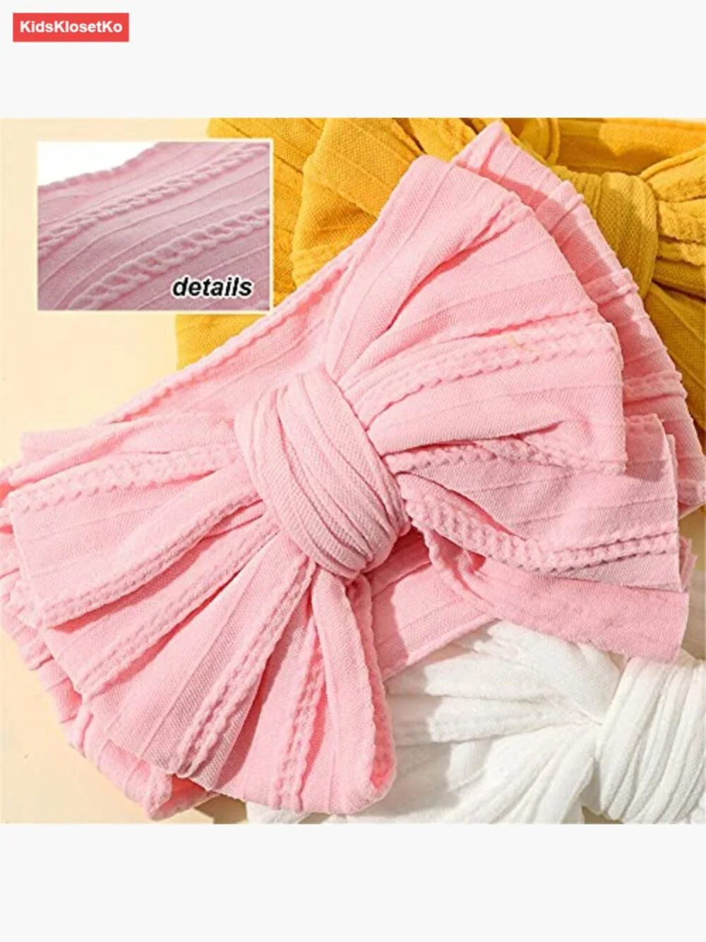 Baby Hair Bow Head Wraps Turban Knotted Knitted Headbands Soft Silk Stretchy
